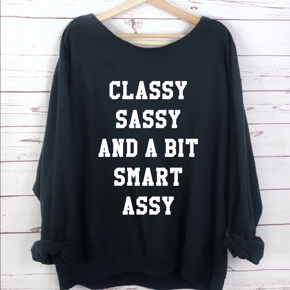 NEW Classy womens graphic sweatshirt, Funny - Picture 2 of 4